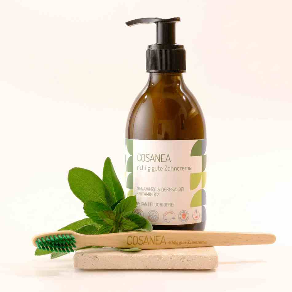cosanea-zahncreme-minze-bergsalbei-b12-fluoridfrei-starterset-250-ml image 2