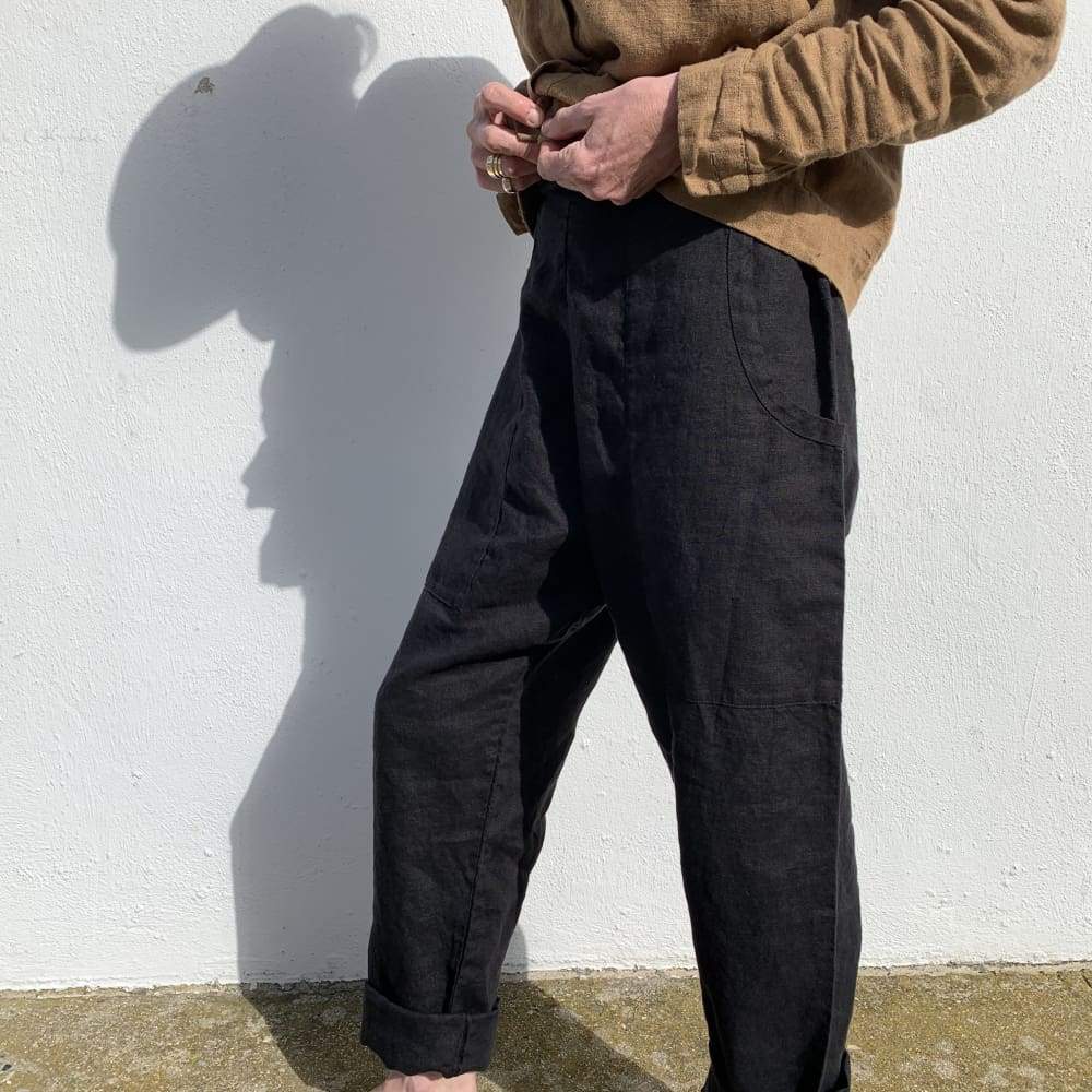 jao-clothing-linen-worker-pant-leinenhose-schwarz-sommer image 3