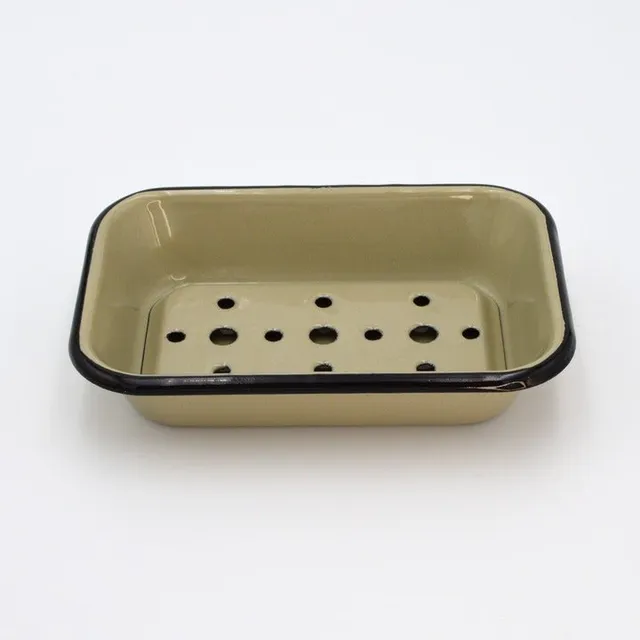 jao-bath-body-enameled-soap-dish-seifenschale-emaille-vintage image 1