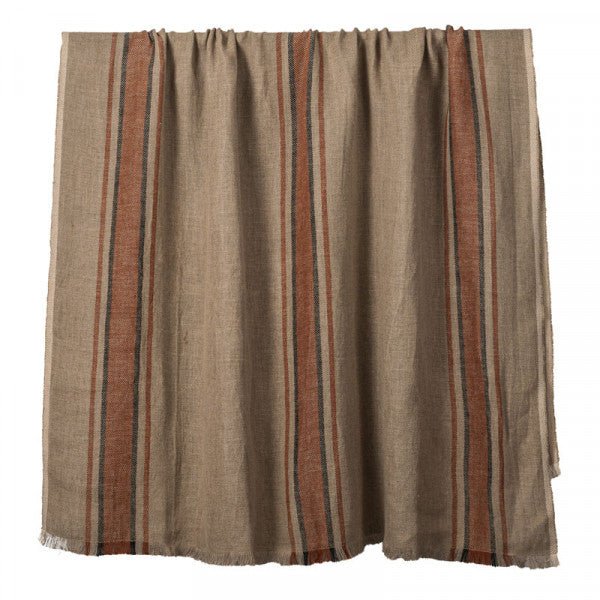 jao-striped-linen-throw-wohndecke-leinen-brick image 3