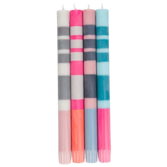 jao-striped-candles-stabkerzen-gr-n-gelb-handgegossen image 2