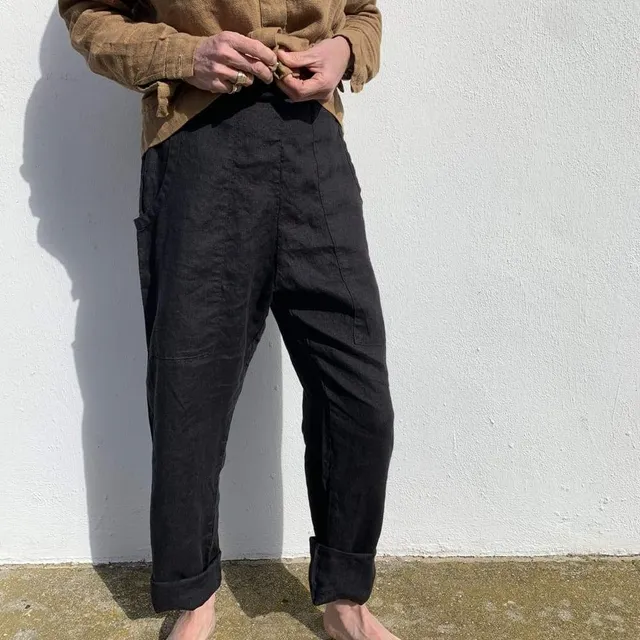 jao-clothing-linen-worker-pant-leinenhose-schwarz-sommer image 1