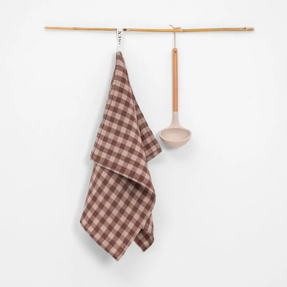 jao-kitchen-chocolate-gingham-geschirrtuch-leinen-karo image 1