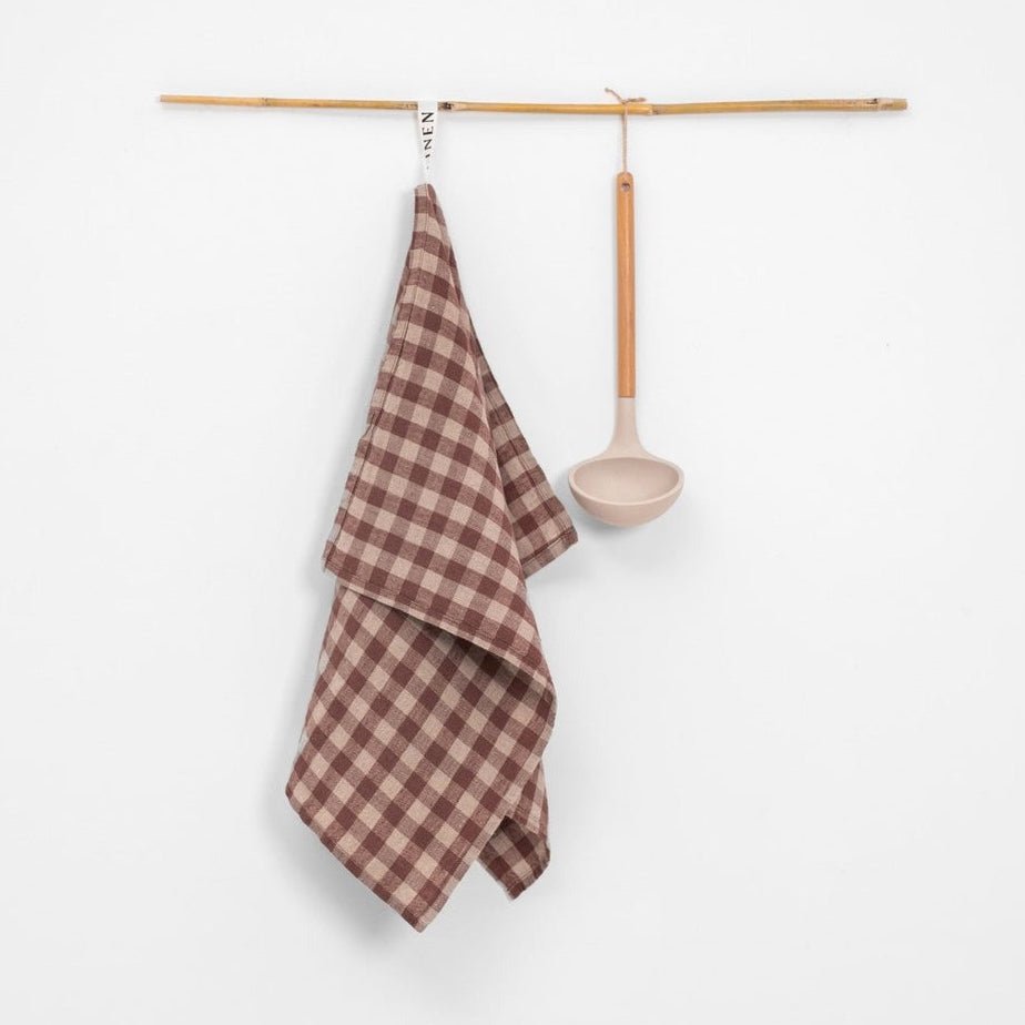 jao-kitchen-chocolate-gingham-geschirrtuch-leinen-karo image 1