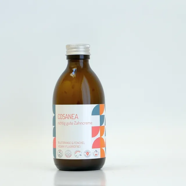 cosanea-zahncreme-blutorange-fenchel-fluoridfrei-nachkaufflasche-250-ml image 1