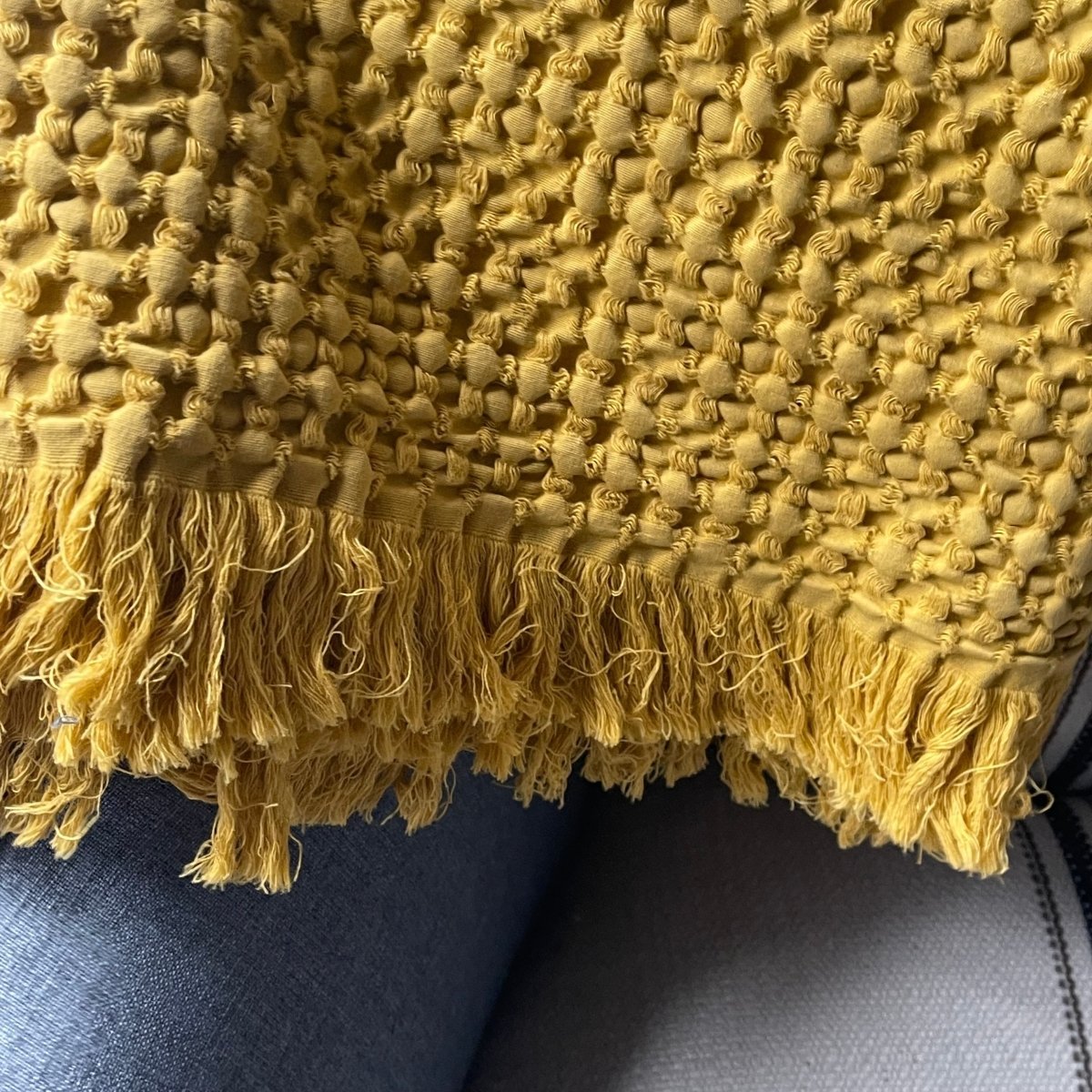 jao-blankets-waffle-cotton-throw-baumwolldecke-saffron-waffel image 5