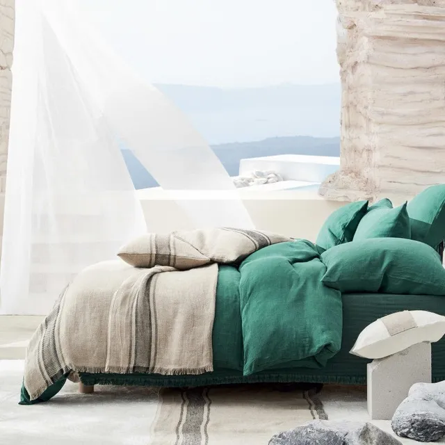 jao-striped-linen-throw-wohndecke-leinen-brick image 1