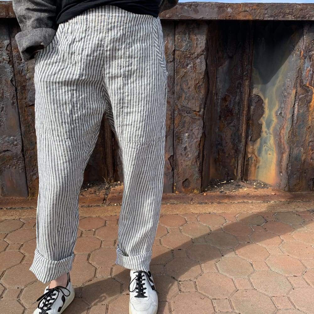 jao-brand-linen-worker-pant-leinenhose-gestreift-sommer image 4
