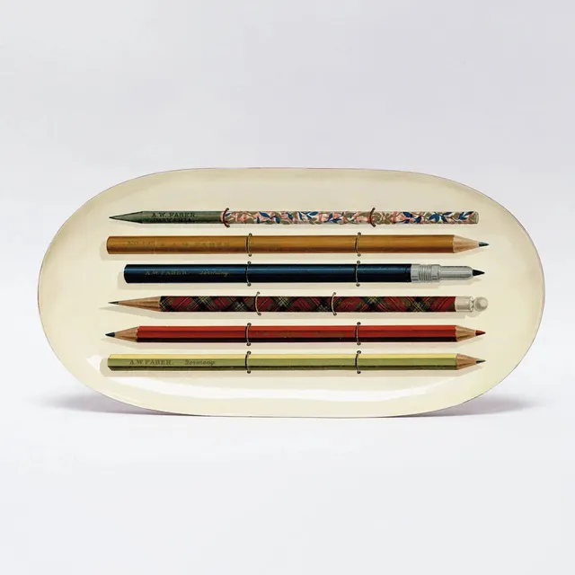 jao-for-the-home-vintage-pencils-emaille-tablett-oval image 1